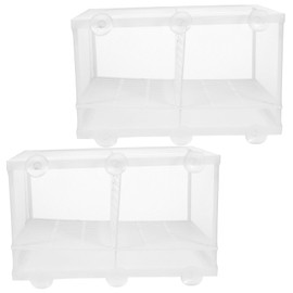 Sosoport Aquarium Fish Breeder Box Mesh Fish Isolation Tank for Breeding Safe Easy to Clean Style