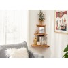 OAKERLAND Oak Corner Shelf Floating Shelves Corner 18 cm Solid