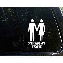 Diamond Graphics Straight Pride (4" x 6-1/2") Die Cut Decal Bumper Sticker for Windows, Cars, Trucks, Etc.
