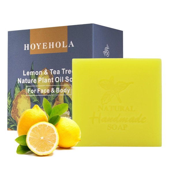 HOYEHOLA Natural Lemon Soap Bar for Men Women - Fresh