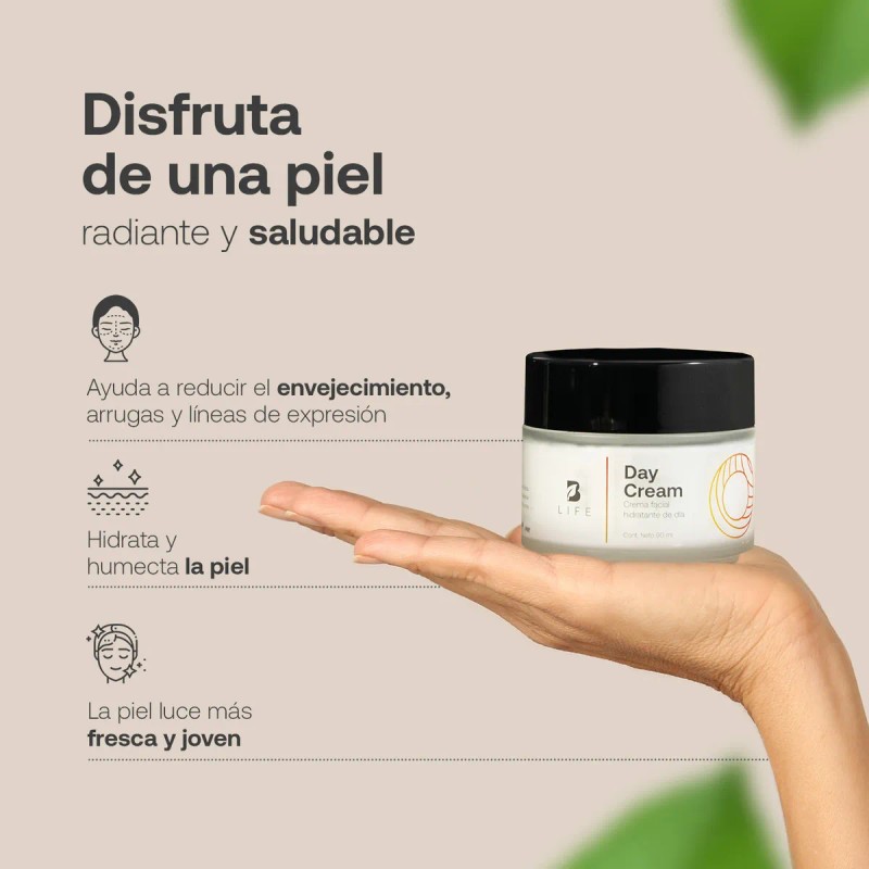 Crema Facial De Día Ingredientes Naturales, B Life