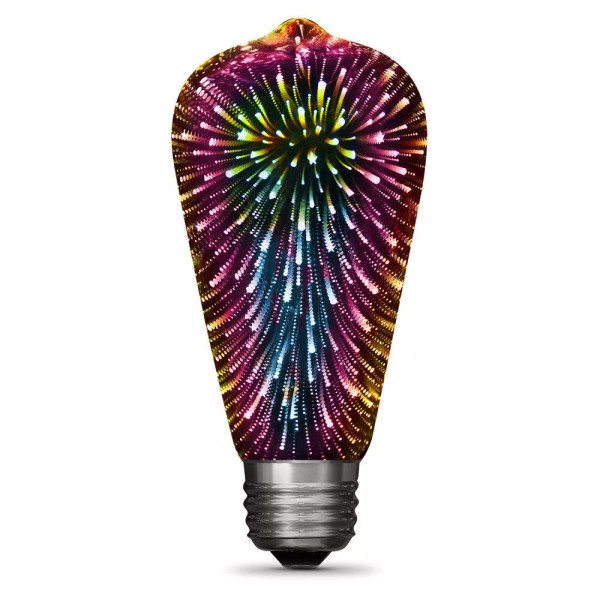 Feit Electric St19 3D Firework Straight Tapered Led Bulb 1Pk