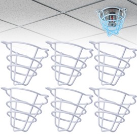 Fire Sprinkler Head Cover Guard,White Fire Sprinkler Cage Suit 1/2"&3/4", Sprinkler Protection for Semi-Recessed Fire Sprinkler,Sprinkler Cover Side Wall/Pendent/Upright (6 PCS)