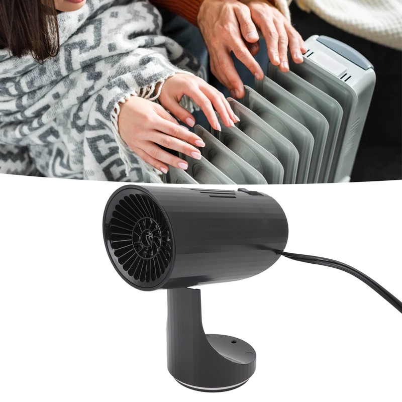 Black Portable Car Heater Quick Heating Automatic Overheat Protection Car