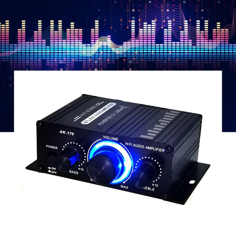 Car Audio Power Amplifier Dual Channel Circuit Guard Stereo Mini