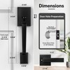 Brightify Black Front Door Handle, Modern Exterior Door Handle with