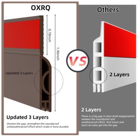 OXRQ Door Draft Stopper for Bottom of Door Sweep for Bottom Weather Stripping Doors Seal Save Energy Draft Guard Blocker Noise Draft Soundproofing Cold Air Insulation(78",White)