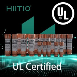 HIITIO - Fusible de retardo de tiempo de 250 Vac/150 V CC 60 A, fusible de cartucho RK5, clase R, Fusetron de doble elemento de retardo de tiempo Clase de limitación de corriente con certificación UL