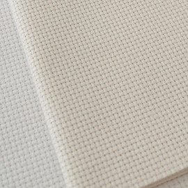 KCS 4/6 pc of 12" x 18" 18CT Counted Cotton Aida Cloth Cross Stitch Fabric (6 pc, Antique White)