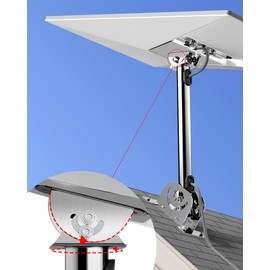 MUSVOH for Starlink Roof Mount Gen 3 All 304 Stainless Steel,120° Adjustment for Starlink Pivot Mounting Kit Suitable for Star Link Gen 3&V3 Standard Dish,Fit for Starlink Pole Mount