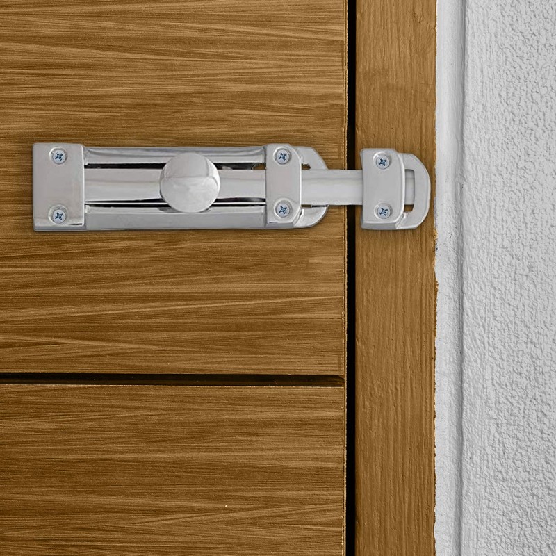 XFORT® 2 Pack Polished Chrome Door Bolt, Surface Mounted Sliding