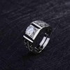 CCTUNG Rings 925 Sterling Silver Rings For Men Shining Crystal