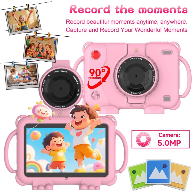 PEICHENG Tablet for Kids 7Inch IPS Display, (3+5GB) RAM+32GB ROM+1TB