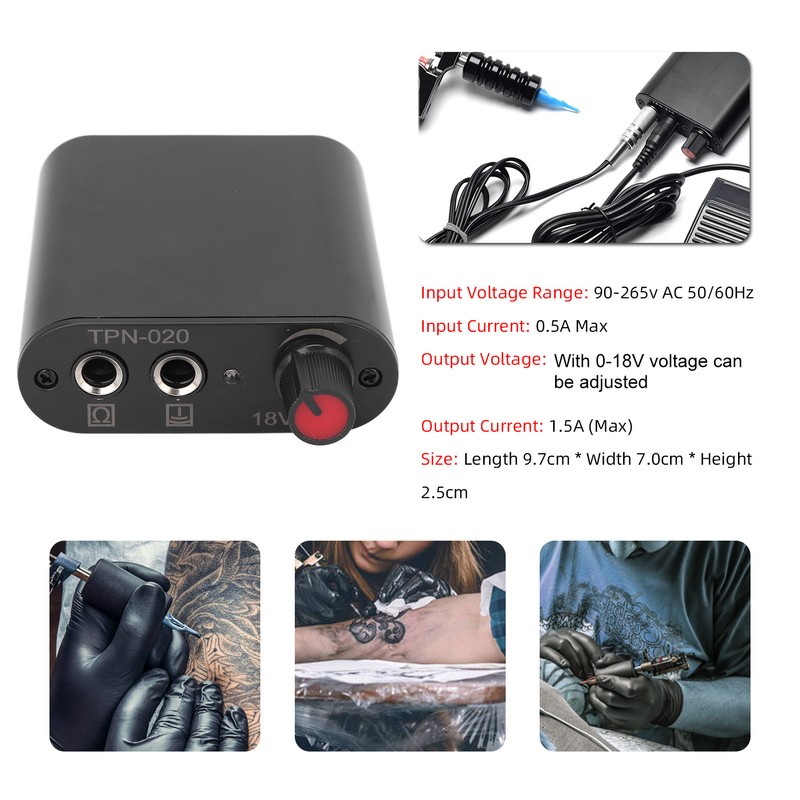 Professional Tattoo Machine Kit Tattoo Power Supply 10 Wraps Complete