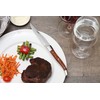 Fortessa Provencal Non-Serrated Steak Knife, 9.25-Inch, Dark Wood Handle, Set