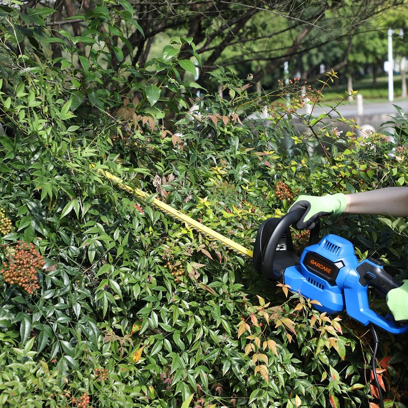 GARCARE 24-Inch Corded Electric Hedge Trimmer - 4.5 Amp, Dual-Action