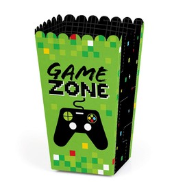Big Dot of Happiness Big Dot of Happiness Game Zone - Pixel Video Game or Birthday Party Favor Popcorn Treat Boxes - Set of 12
