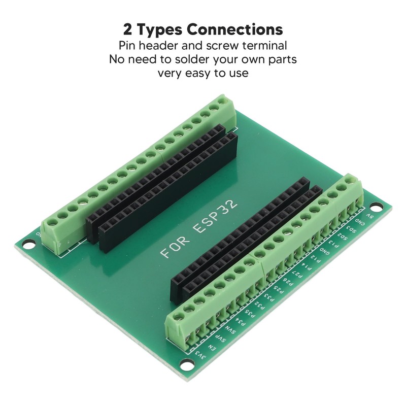 2Pcs ESP32 Breakout Board 38 Pin 2 in 1 Dual