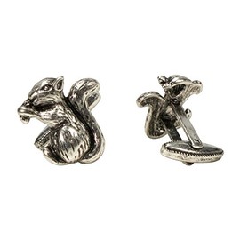 Alpenflüstern Costume Cufflinks Squirrel Antique Silver Colours API089, Silver, Without Stone