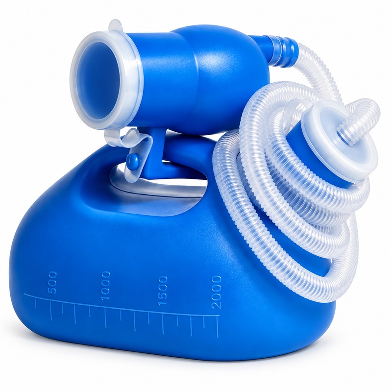 2000ml Portable Urinal Bottle with Lid, Large Capacity Travel Pee