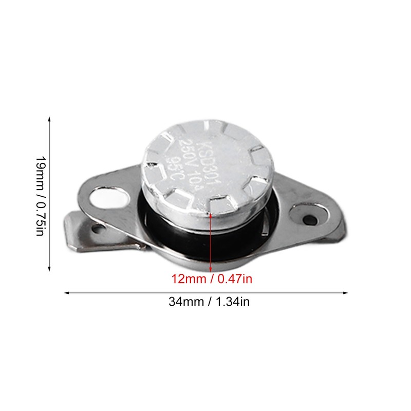 10Pcs Thermal Control Switch Quick Response High Accuracy Control 95℃