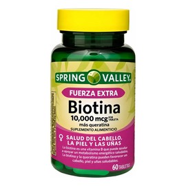 Biotina 10,000mcg (60 Tabletas) Cabello Hermoso, Uñas Y Piel