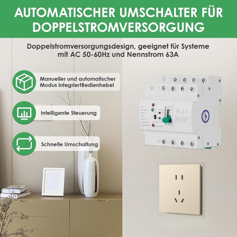 Automatic Transfer Switch 4P 63A 400V