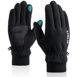 JTSONN Men's Winter Touchscreen Winter Gloves Women's Thermal Cycling Gloves Warm Running Gloves Non-Slip Shake Fleece Gloves Ski Gloves Cycling Gloves (Black)