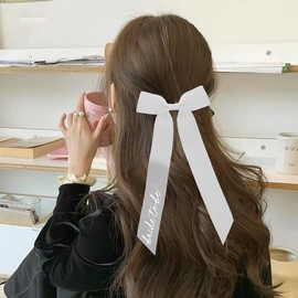 Bride to be Hair Bow Embroidered Bachelorette Outfit for Bride to be Hair Accessories for Women Bride to be Decorations Womens White Bridal Shower Hair Accessories Bachelorette Gift for Bride