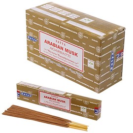 Satya Nag Champa Incense Sticks - Arabian Musk Pack of 12