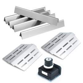 Grill Replacement Parts 7621 Flavorizer Bars 7629 Igniter 65505 Heat Deflector Parts for Weber Genesis E-310 E-330 S-330 S-310 Grill Parts Weber Genesis 300 Series 7620 Flavor Bars 1836-13 Ignitor