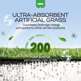 atboma Dog Grass Pad with Tray, 45×34in XL Litter Box, 2×Grass Pad for Dogs Potty Washable, Thick Soft Odor-Free Hemmed Dog Pee Grass, Indoor Potty Training Balcony