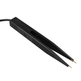 HALJIA Multimeters Probe Lead SMD Chip Test Clip Meter Lead Probe Multimeter Tweezer Capacitor Resistance SMD Inductor Test Clip for Resistor Multimeter Capacitor Red and Black
