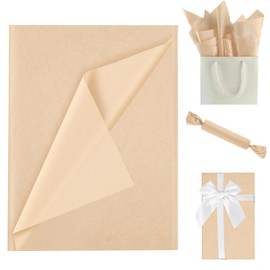 100 Sheets of Kraft Tissue Paper, 35 x 50 cm Gift Wrapping Tissue Paper for Christmas Filler Flower Art Crafts DIY Birthday Wedding Gift Decoration