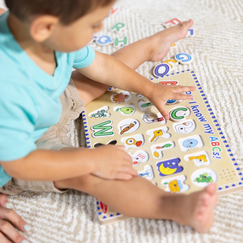 Melissa & Doug Wooden Alphabet Sound Puzzle - Wooden Puzzle