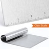 4 Pack Dough Scraper Stainless Steel Bench Scraper for Baking,