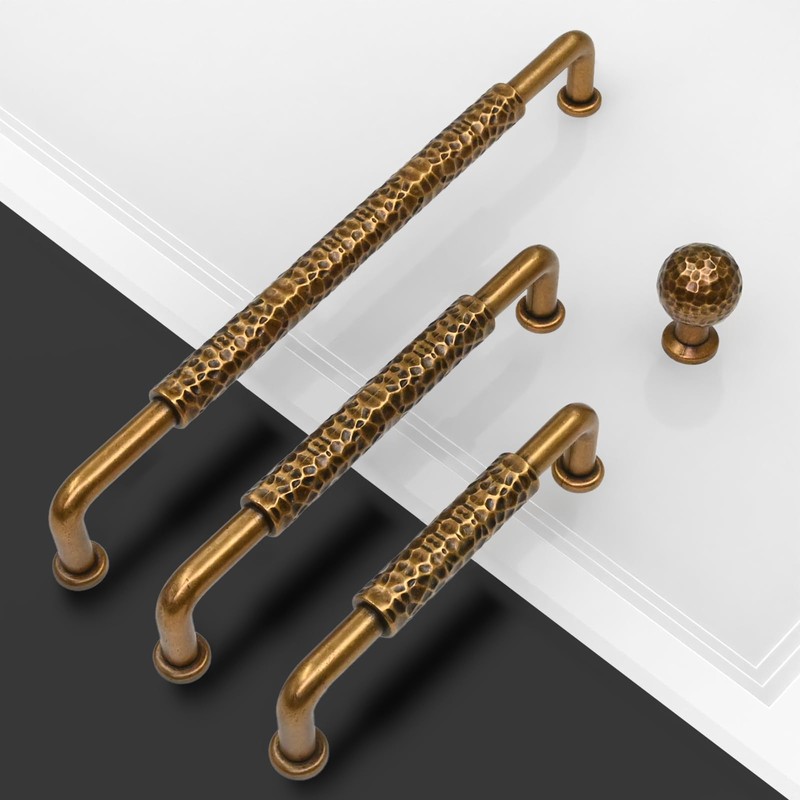 Asidrama 10 Pack 3.75 Inch(96mm) Antique Brass Cabinet pulls Kitchen