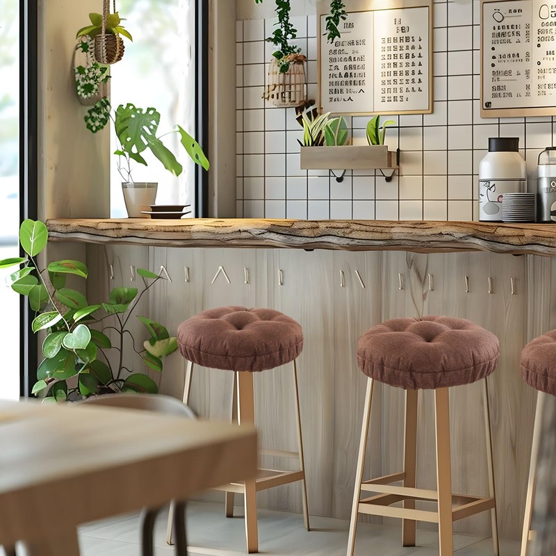LYLNBYWK Bar Stool Covers Set of 4, Stool Covers Round