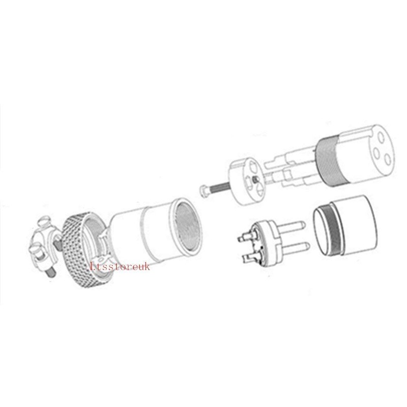Aviation Connector 3 Pin, Ltsstoreuk 20Pcs GX12 GX12-3 3P 12MM