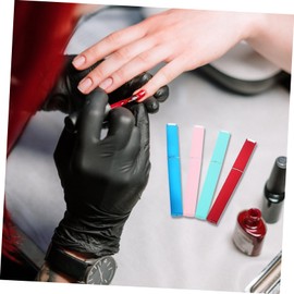 Healeved 4pcs Crystal Glass Nail File Professional Double-sided Manicure Tools for Natural Nails Easy to Clean Lightweight Design Green