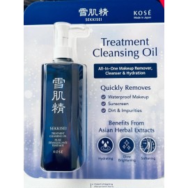 KOSÉ Kose Sekkisei Treatment Cleansing Oil All in One Makeup Remover 10.1 fl oz/300mL