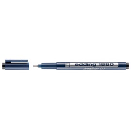 edding 1880 precision fine felt tip pen – black – 1 pen – 7 mm line width – fine pen for precise writing and sketching – metal coated fine tip – suitable for rulers and stencils