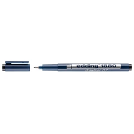 edding 1880 precision fine felt tip pen – black – 1 pen – 7 mm line width – fine pen for precise writing and sketching – metal coated fine tip – suitable for rulers and stencils