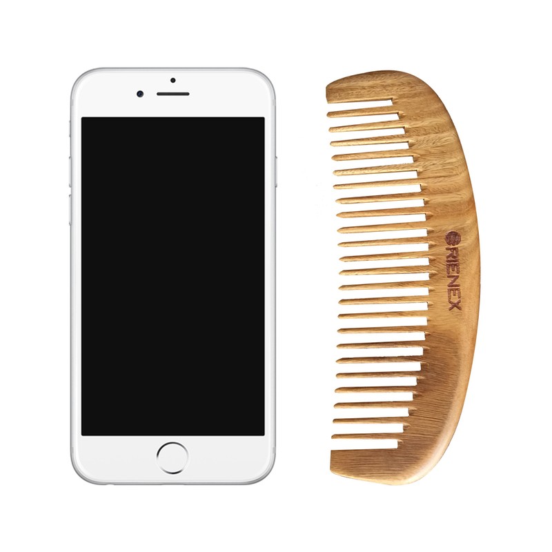 Orienex, High-quality Comb, Water Buffalo Horn, Crescent, Scalp Massaging, Anti-Static,