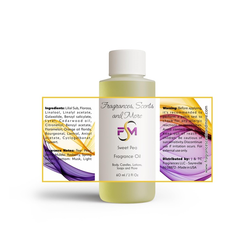 Sweet Pea Fragrance Oil - 2 Fl Oz Plastic Bottle