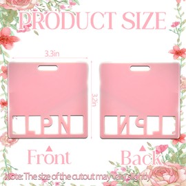 SEEVOR LPN Badge Buddy Horizontal Badge Identification Tags Morandi Color for LPN Nurse(Pink LPN)