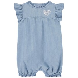 Chambray Flutter Romper