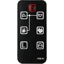 Replacement for FEBO Flame Electric Fireplace Remote Control E3001 ZHS-30-B 384-15A-20-13E F18-I-008-018C F15-I-005-009 15IN-23-100 F15-I-005-031B 14IN-28-078 ZHS-32-D