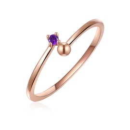 Glanzstücke München Female 925/- Sterling Silver Amethyst Solitaire ring