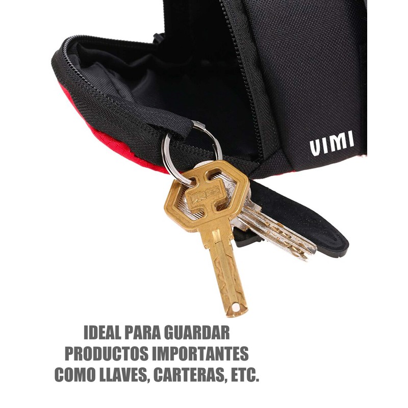 Bolsa Impermeable Asiento Trasera Bicicleta (Negro con Azul)